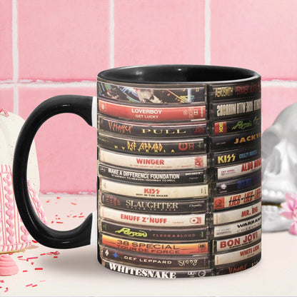 Heavy Metal Kings Classic Tapes Rock Accent Coffee Mugs