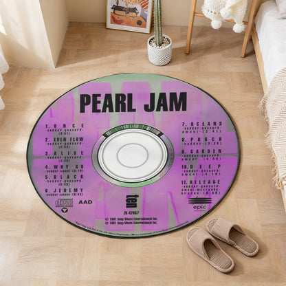 Pearl Jam - Ten Album Music CD Round Rug