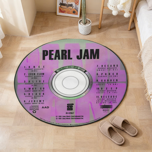Pearl Jam - Ten Album Music CD Round Rug