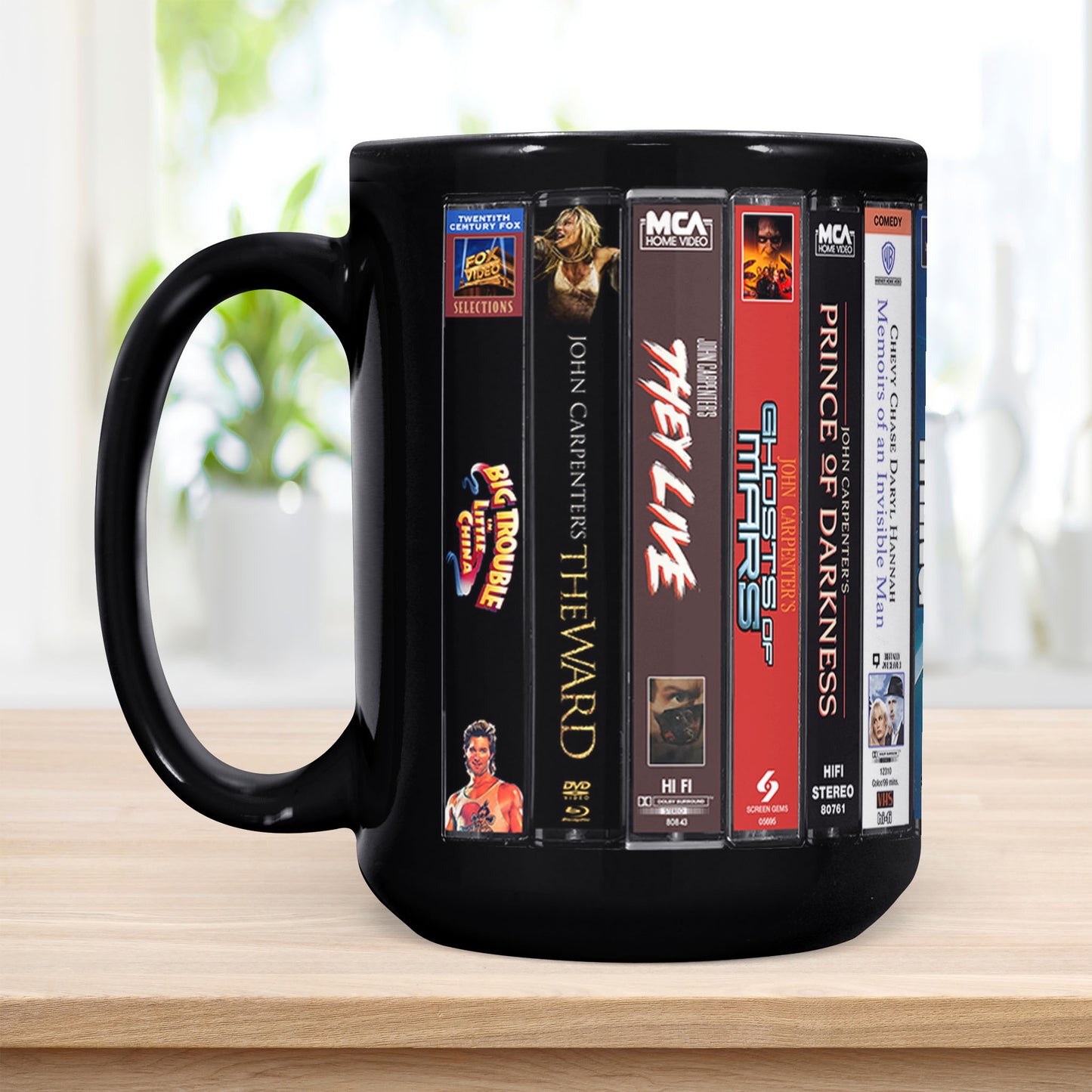 VHS Tape John Carpenter Movies Nostalgic Black Mug