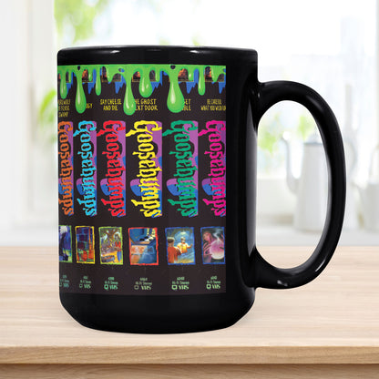 VHS Tape Halloween Goosebumps Movies Nostalgic Black Mug