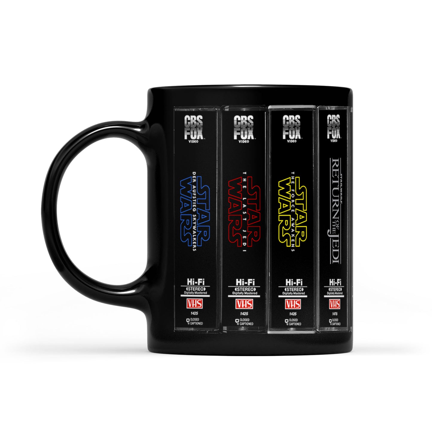Retro VHS Star Wars Series Movies Collection Black Mug