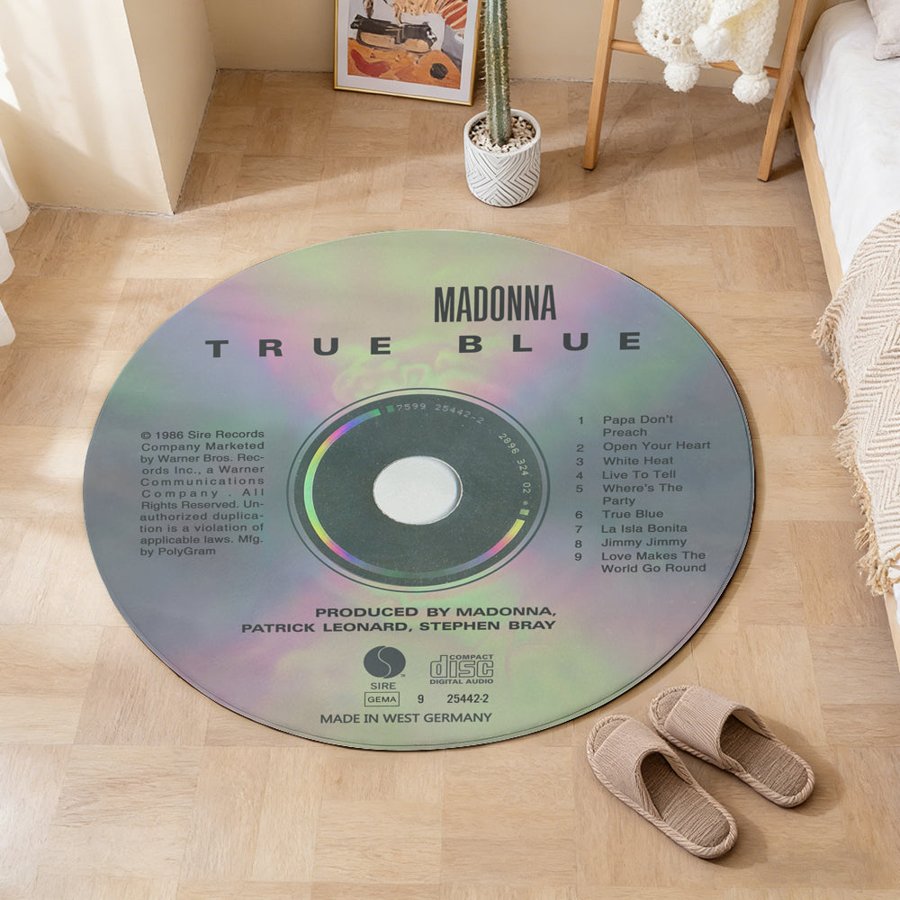 Madonna - True Blue Album Music CD Round Rug