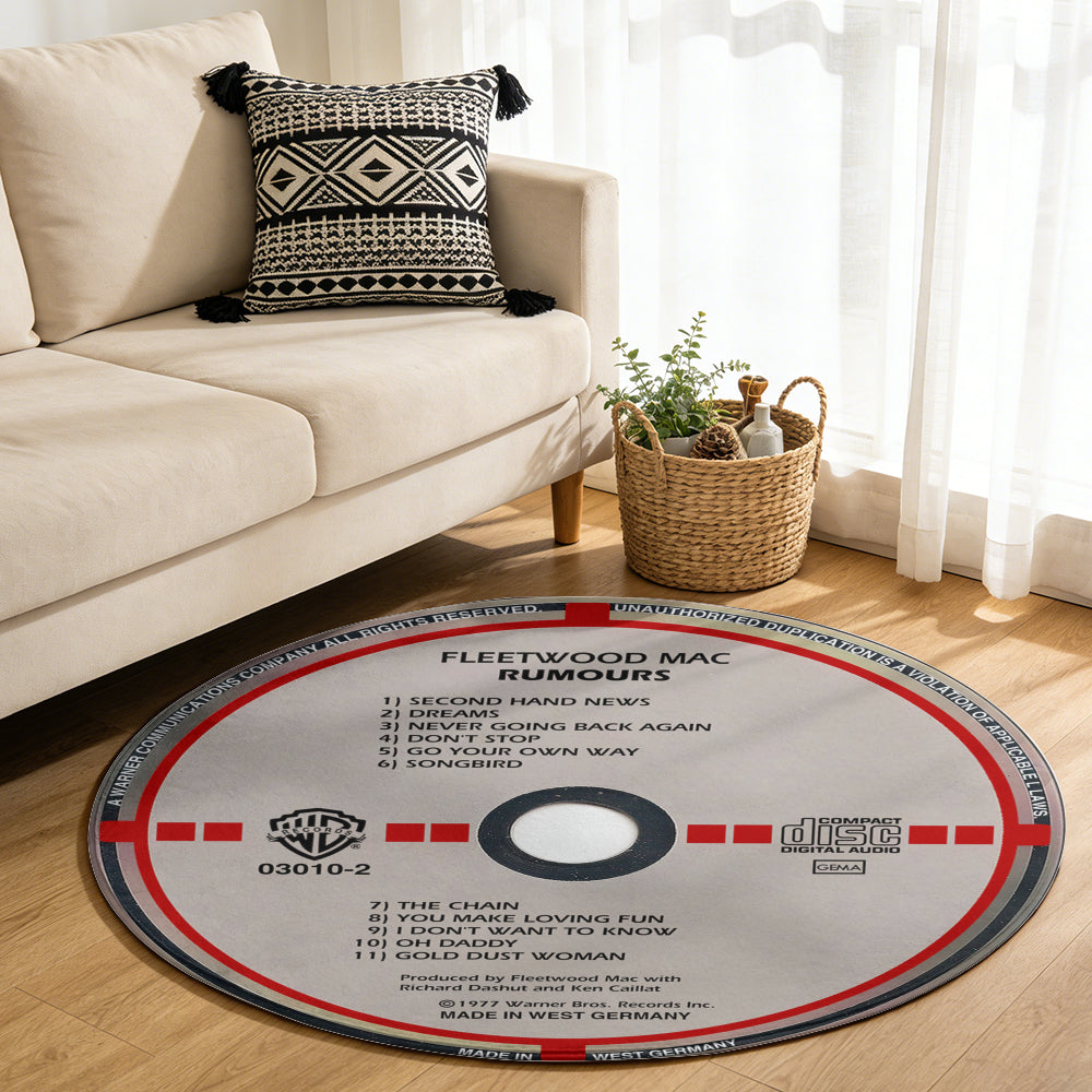 Fleetwood Mac - Rumours Album Music CD Round Rug