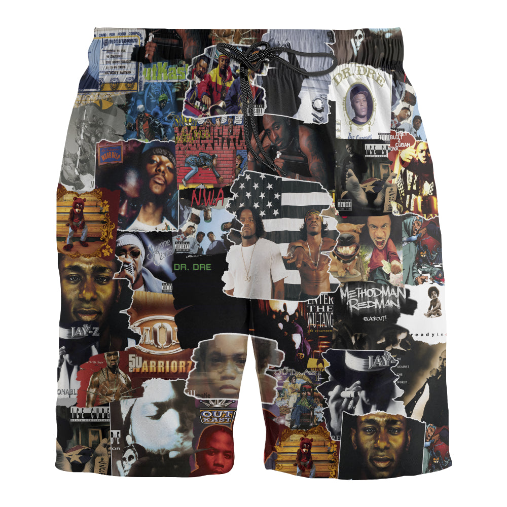 Custom Request Albums Covers Collage Unisex Hawaiian Shorts