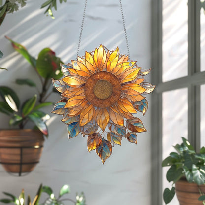 Sunflower Acrylic Window Hanging, Sunflower Decor, Sunflower Kitchen Decor