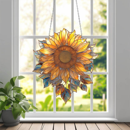 Sunflower Acrylic Window Hanging, Sunflower Decor, Sunflower Kitchen Decor