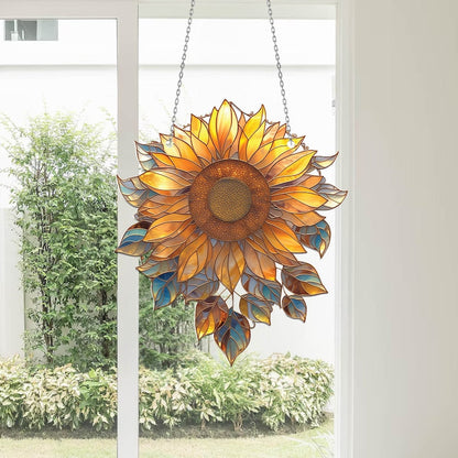 Sunflower Acrylic Window Hanging, Sunflower Decor, Sunflower Kitchen Decor