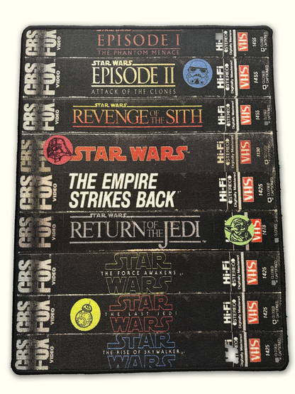 VHS Tape Classic Star Wars Series Movies Indoor Rug