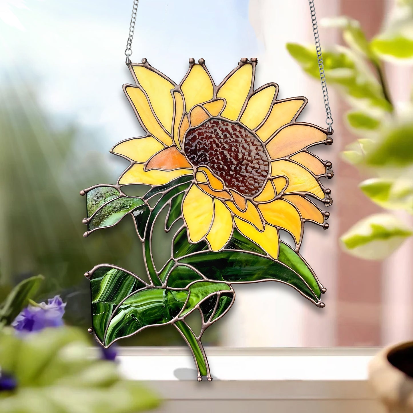 Sunflower Acrylic Window Hanging, Sunflower Decor, Sunflower Home Decor