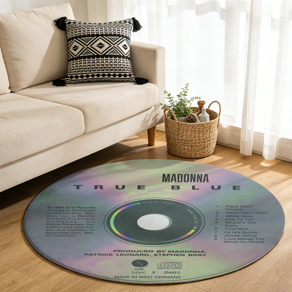 Madonna - True Blue Album Music CD Round Rug