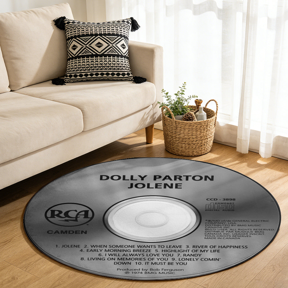 Jolene - Dolly Parton Album Music CD Round Rug