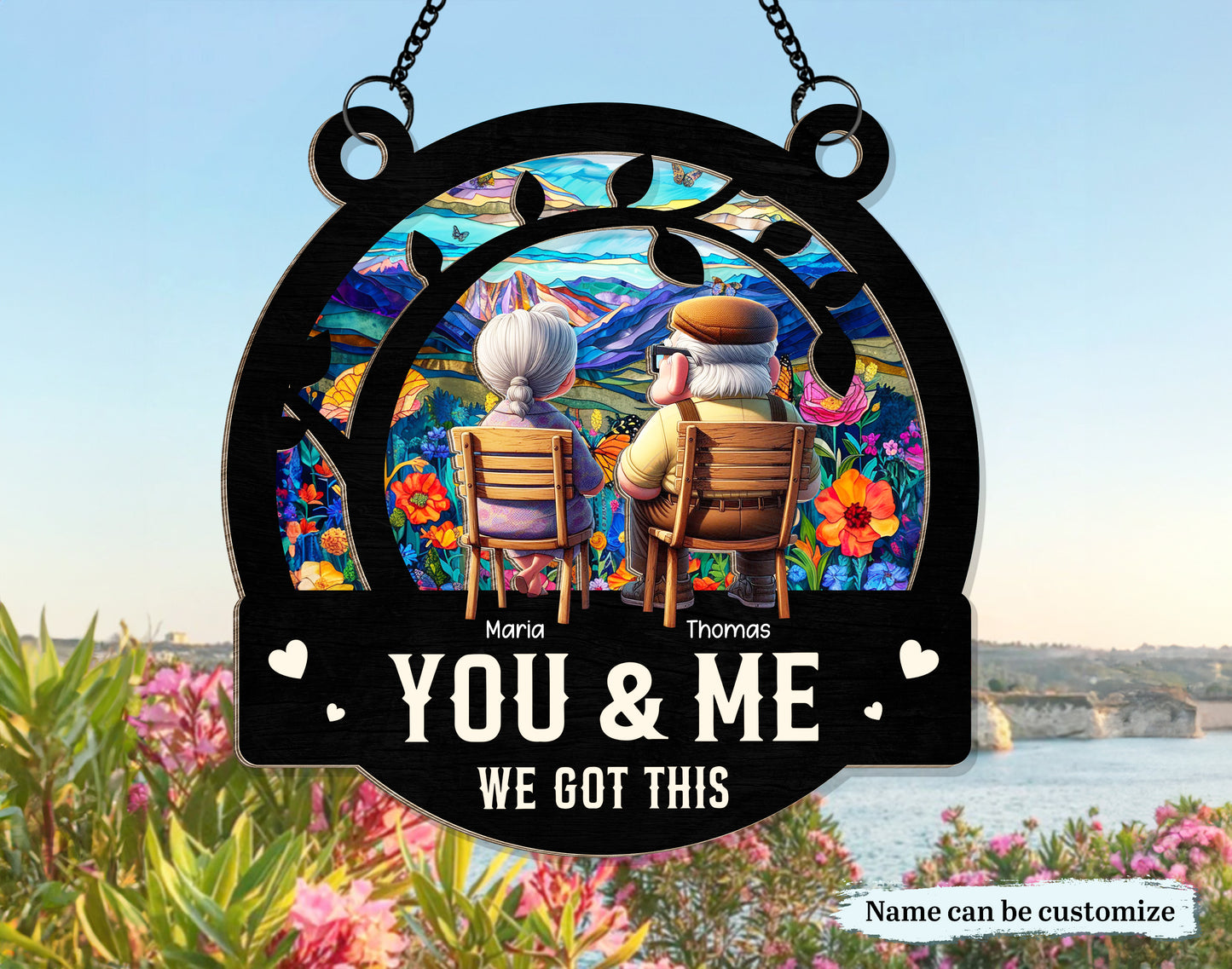 You & Me We Got This Carl & Ellie 2-Layered Suncatcher