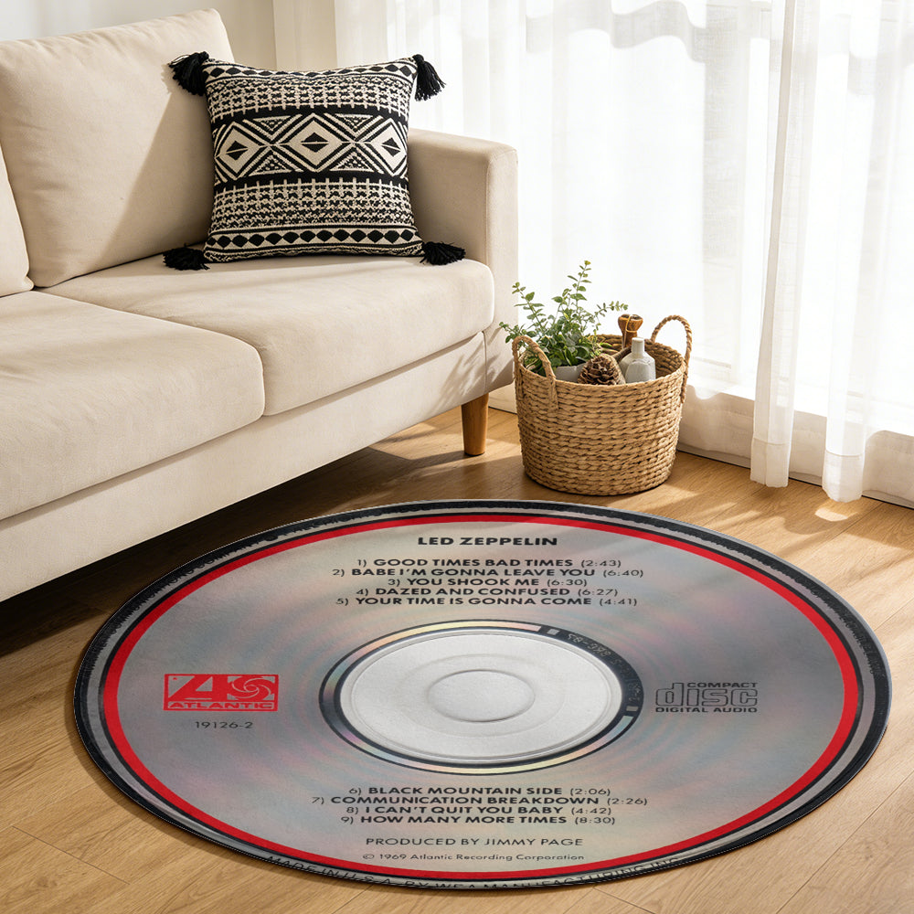 Led Zeppelin - Debut Album Music CD Round Rug