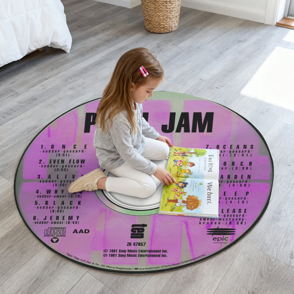 Pearl Jam - Ten Album Music CD Round Rug