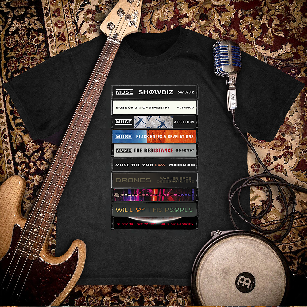 Muse Albums Cassette Retro Collection Premium Unisex T-Shirt
