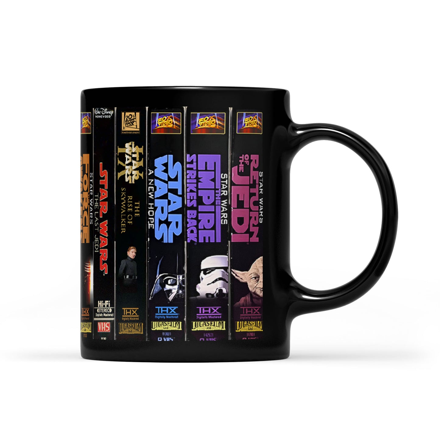 Retro VHS Tapes Star Wars Nostalgic Black Mug