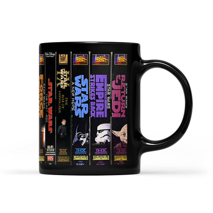 Retro VHS Tapes Star Wars Nostalgic Black Mug