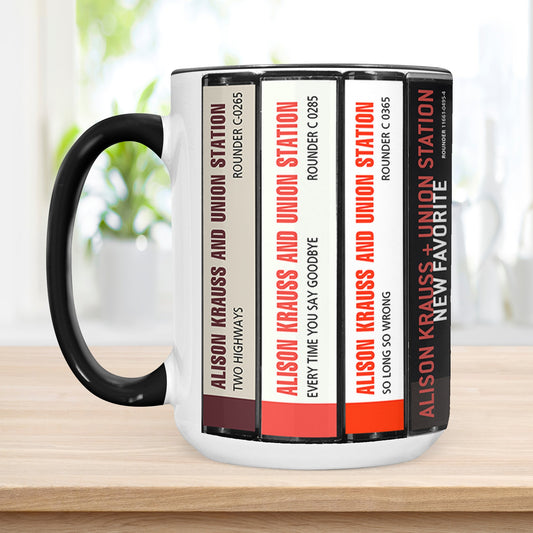 Alison Krauss & Union Station Albums Cassette Collection Retro Accent Mug