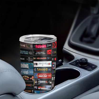 Retro Classic Horror Movie Cassette Tapes 20oz Tumbler