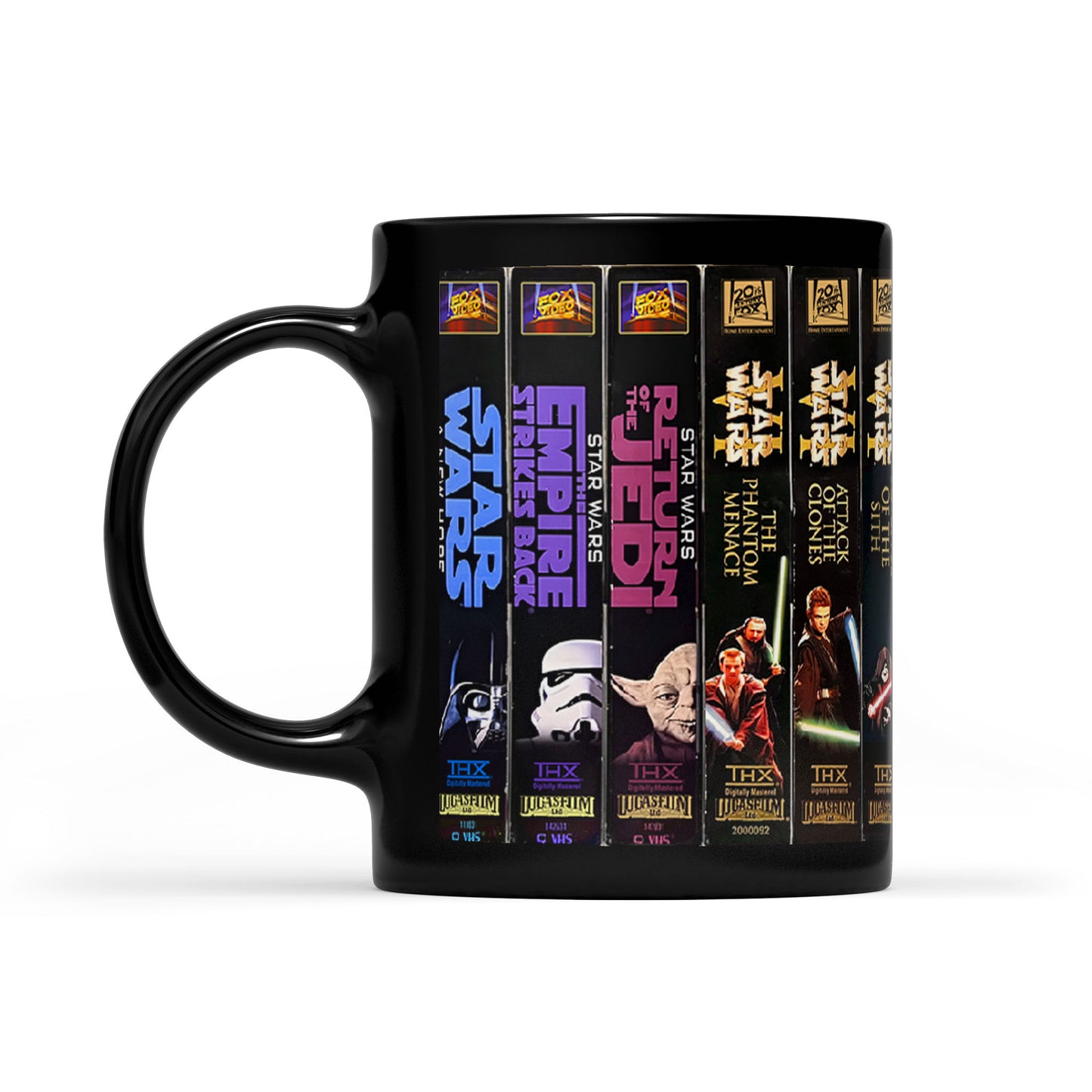 Retro VHS Tapes Star Wars Nostalgic Black Mug