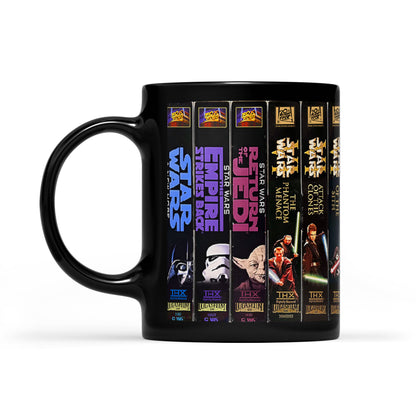 Retro VHS Tapes Star Wars Nostalgic Black Mug
