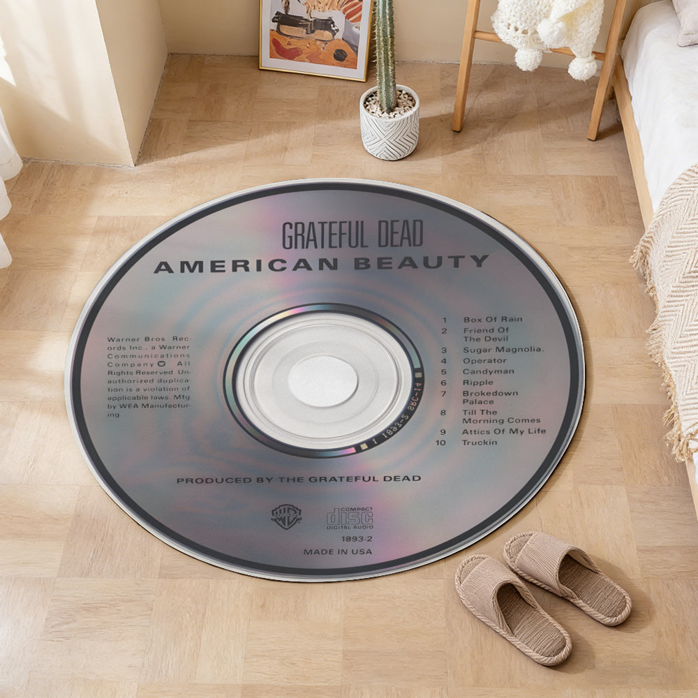 Grateful Dead – American Beauty Album Music CD Round Rug