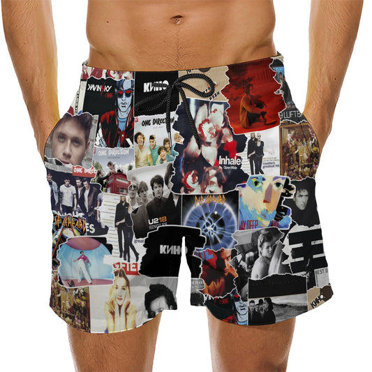 Custom Request Albums Covers Collage Unisex Hawaiian Shorts