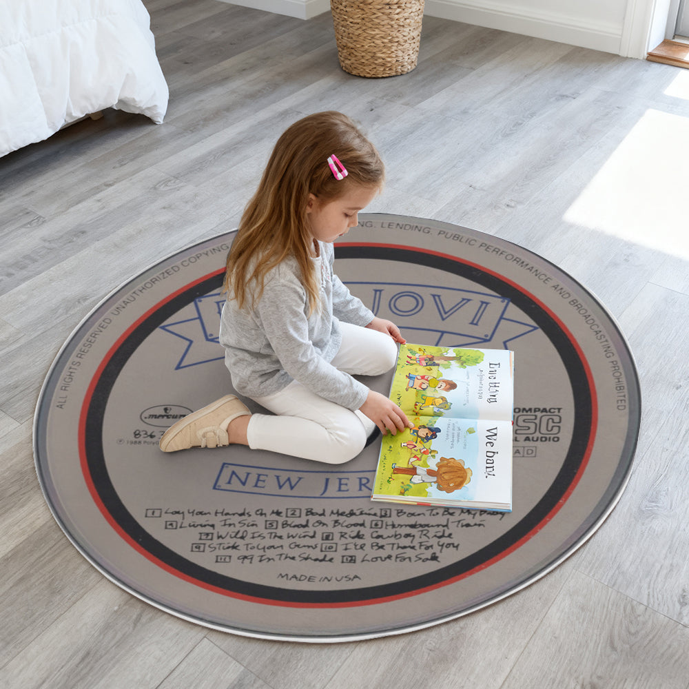 Bon Jovi – New Jersey Album Music CD Round Rug