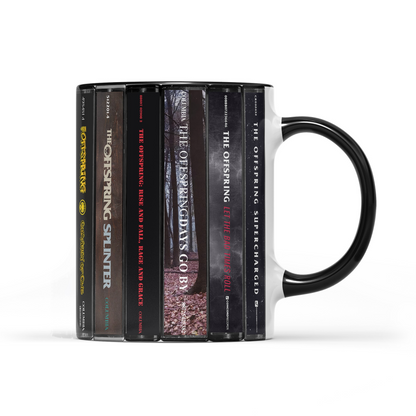 The Offspring Albums Cassette Collection Retro Accent Mug