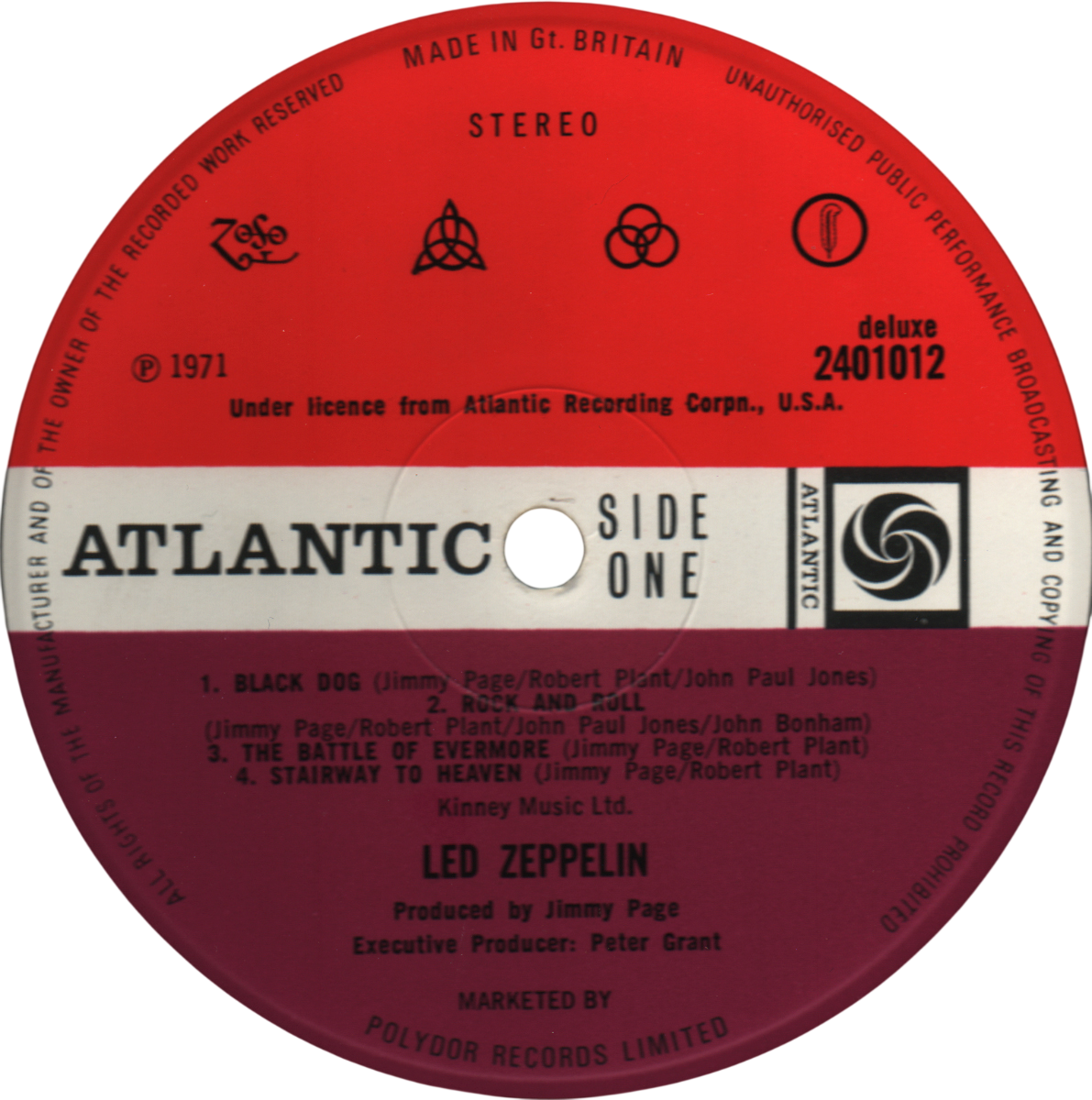 Led Zeppelin - Led Zeppelin IV Album Music LP Round Rug